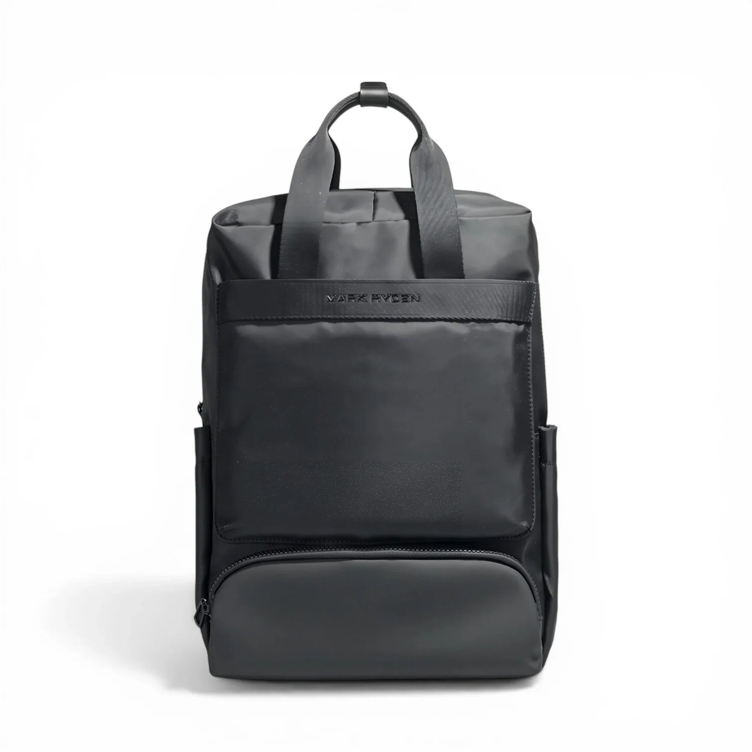 Sac à dos de ville Ryden HB77 noir en vue arrière minimaliste et durable