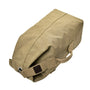 Sac à dos de voyage 40L en toile beige avec sangle robuste et patch cuir marron