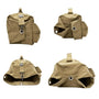 Sac à dos utilitaire en toile beige 40L avec poches multiples et quincaillerie métallique