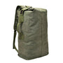 Sac à dos de voyage 40L en toile cirée vert olive avec sangles renforcées et fermeture roll-top