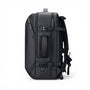 Sac à dos de voyage noir nylon 45x35x20 cm 27L sangles renforcées