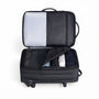 Sac à dos de voyage noir nylon 45x35x20 cm 27L compartiment transparent