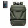 Sac à dos antivol cabine 40L vert olive avec accents rouges