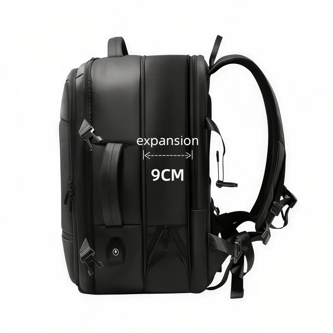Sac à dos de voyage cabine AeroPack 30 extensible avec bretelles noires