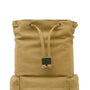 Sac à dos de voyage en toile en canvas beige avec cordons de serrage