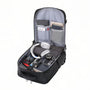 Sac à dos voyage grand format BG XMC noir et gris avec compartiments rembourrés et poches maillées ventilées