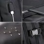 Sac à dos de voyage grand format BG XMC noir avec accents argentés et fermeture éclair