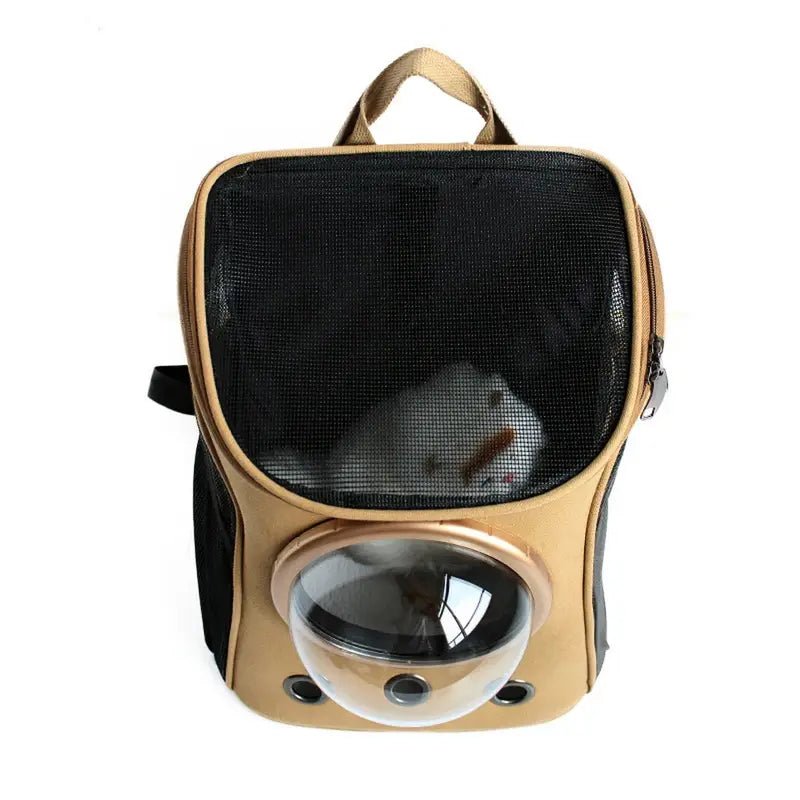 Sac à dos de voyage pour chat avec fenêtre en mesh et dôme en bulles transparent