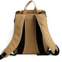 Sac à dos de voyage pour chat en toile beige avec bretelles noires rembourrées
