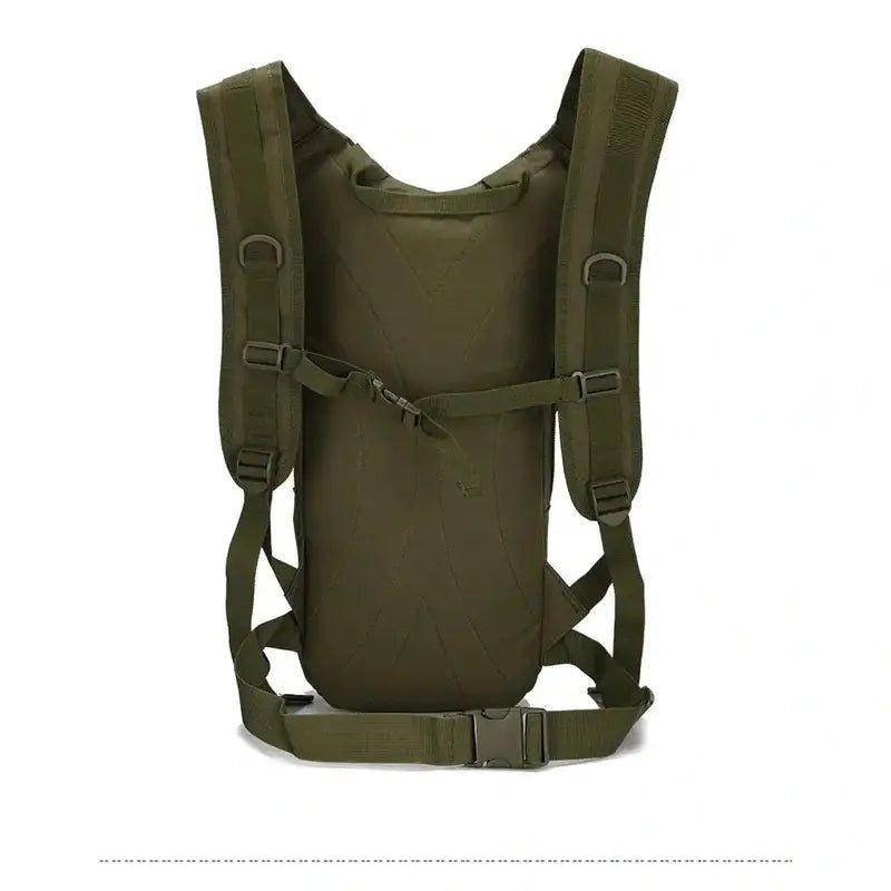 Sac à dos d’hydratation 15l olive vert avec bretelles ajustables et boucle à la taille