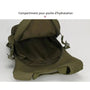 Sac à dos d’hydratation 15l vert olive ouvert avec compartiment pour poche à eau