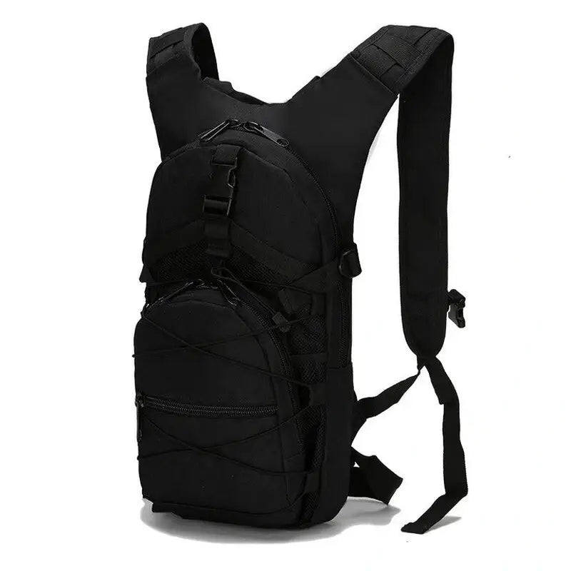 Sac à dos d’hydratation 15l avec sangle tactique noire pour activités extérieures