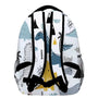 Sac à dos dinosaure maternelle blanc avec motifs de dinosaures pour enfant