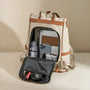 Sac à dos Elenya Vison beige et marron avec compartiment ordinateur