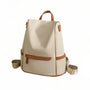 Sac à dos Elenya Vison crème avec accents marron et sangles ajustables