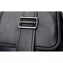 Sac à dos en cuir noir pour femme avec fermeture à boucle en argent