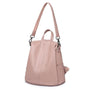 Sac à dos en cuir pour femme original avec sac convertible rose clair