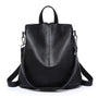 Sac à dos en cuir pour femme original avec cuir noir et bretelles convertibles