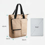 Sac à dos en tissu Bagsmart beige avec accents noirs, 42x32x15,6 cm