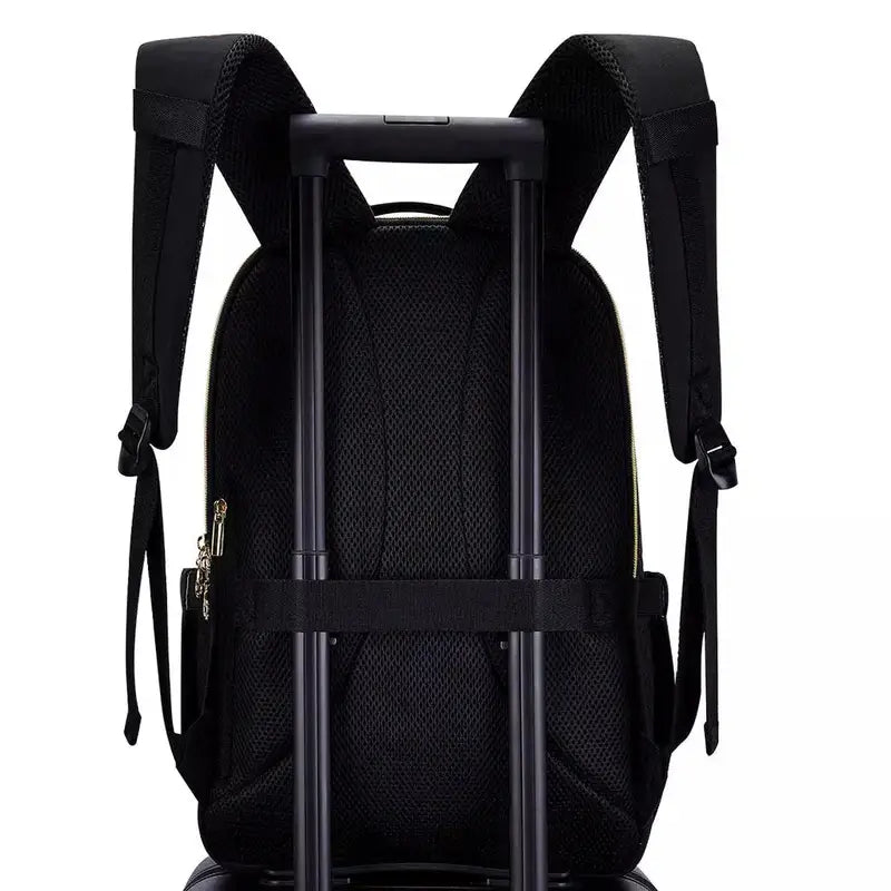Sac à dos en tissus pour femme avec bretelles rembourrées et sangle de bagage