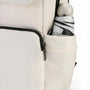 Sac à dos Equinoxe blanc et noir avec zip argenté