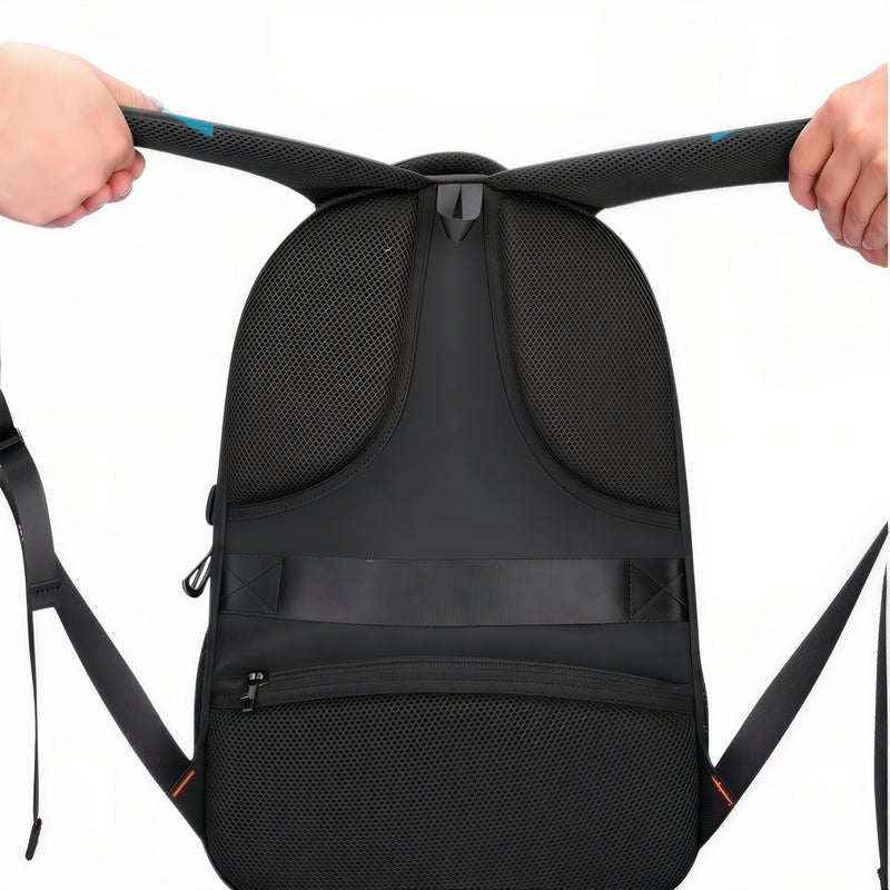 Sac à dos ergonomique d’école Style HK avec bretelles rembourrées et panneau arrière en mesh