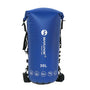 Sac à dos étanche 30L IPX7 flottant bleu avec sangles noires et fermeture roll-top