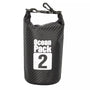 Sac à dos étanche paddle en fibre de carbone noire avec fermeture à clip supérieure