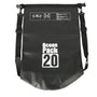 Sac à dos étanche paddle en fibre de carbone noir avec bandoulière