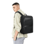 Sac à dos extensible ultra-fin 15,6 pouces StellarFlex noir avec plusieurs compartiments
