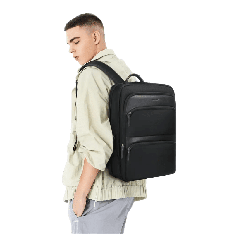 Sac à dos extensible ultra-fin 15,6 pouces StellarFlex noir avec plusieurs compartiments