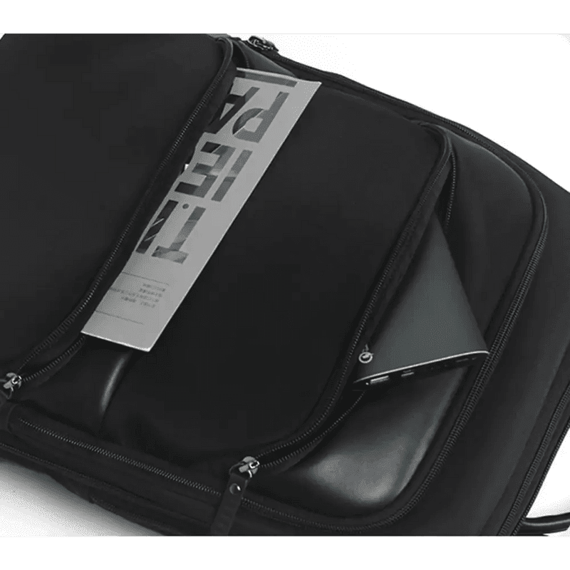 Sac à dos extensible ultra-fin 15,6 pouces StellarFlex avec sacoche noire à plusieurs compartiments zipés