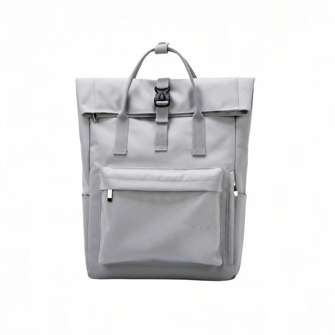 Sac à dos Fémina Escape gris clair en nylon à fermeture roll-top