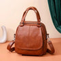 Sac à dos femme en cuir chic en faux cuir marron convertible en sac à main