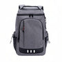 Sac à dos glacière 24L gris avec plusieurs compartiments, poches latérales en mesh et bandes réfléchissantes
