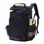 Sac à dos glacière 24L noir isolé avec plusieurs compartiments et porte-bouteilles
