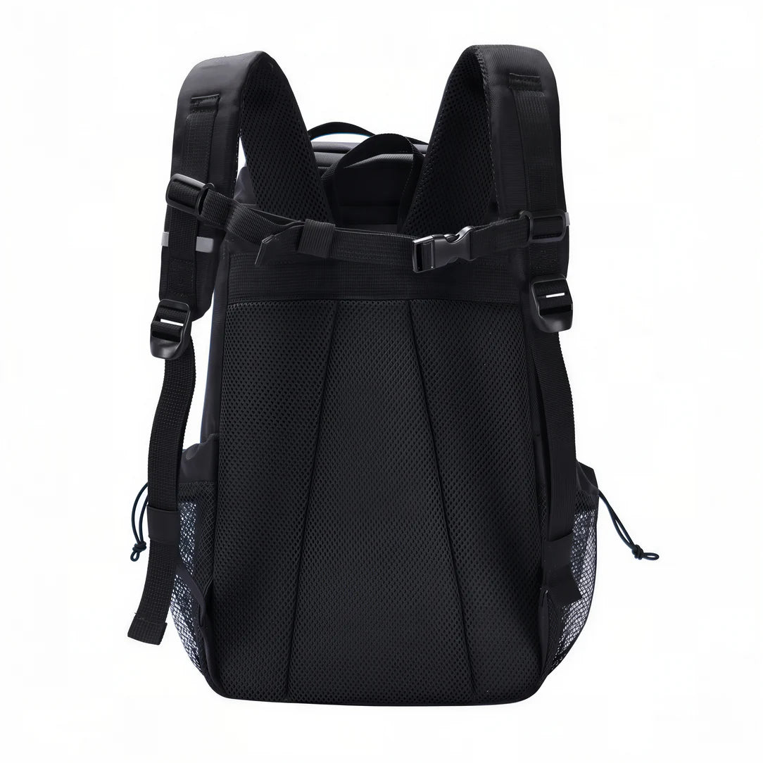 Sac à dos glacière 24L noir avec bretelles rembourrées et panneau dorsal en mesh