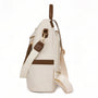 Sac à dos Graine d’Or beige crème avec accents marron et sangles ajustables