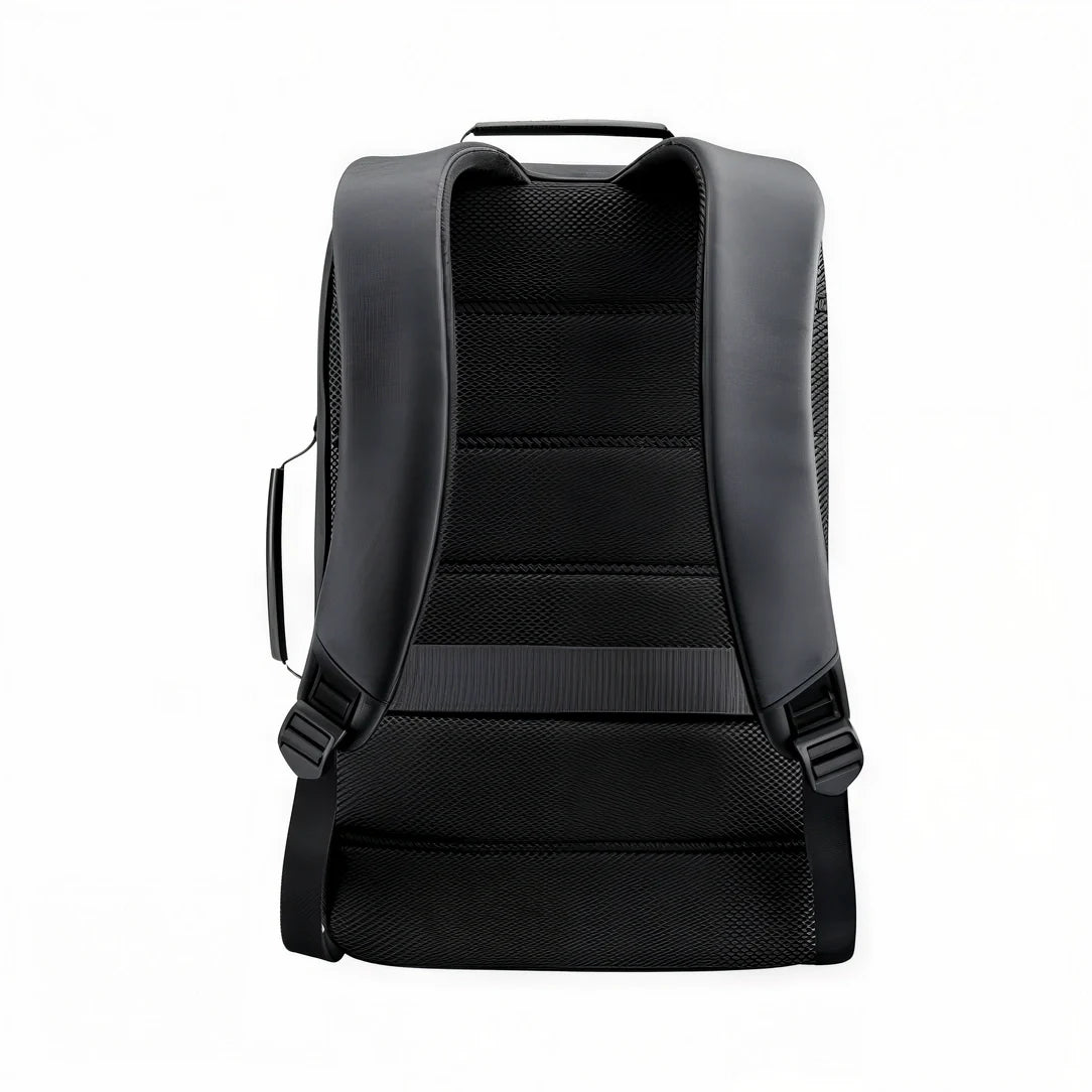 Sac à dos homme business noir avec panneau arrière en maille et bretelles rembourrées