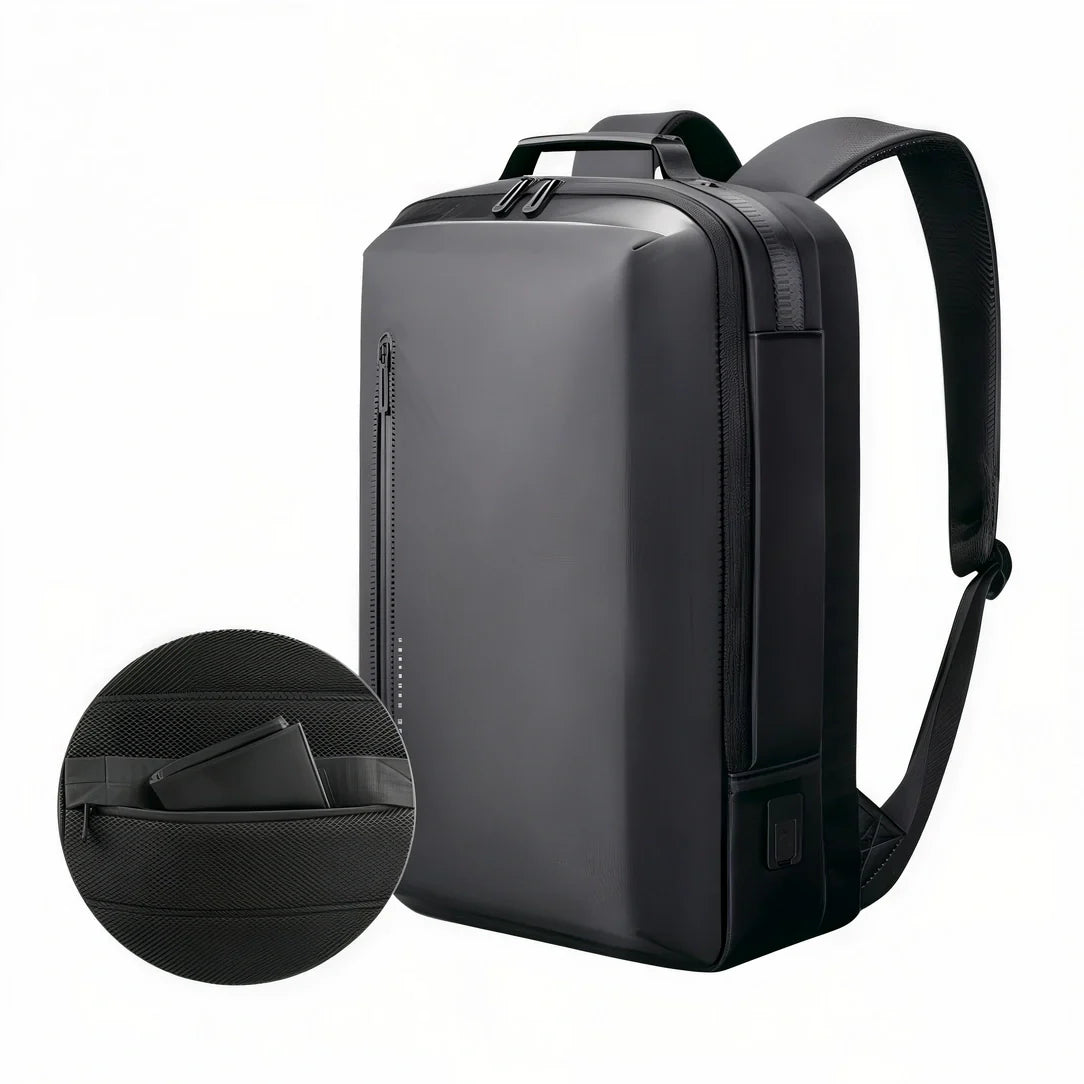 Sac à dos homme business noir minimaliste et durable
