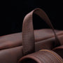 Sac à dos homme cuir vintage en cuir marron avec poignée solide et compartiments zippés