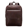 Sac à dos homme cuir vintage en cuir marron foncé avec poche à rabat avant