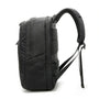 Sac à dos Dominus en cuir noir avec bretelles rembourrées et multiples compartiments