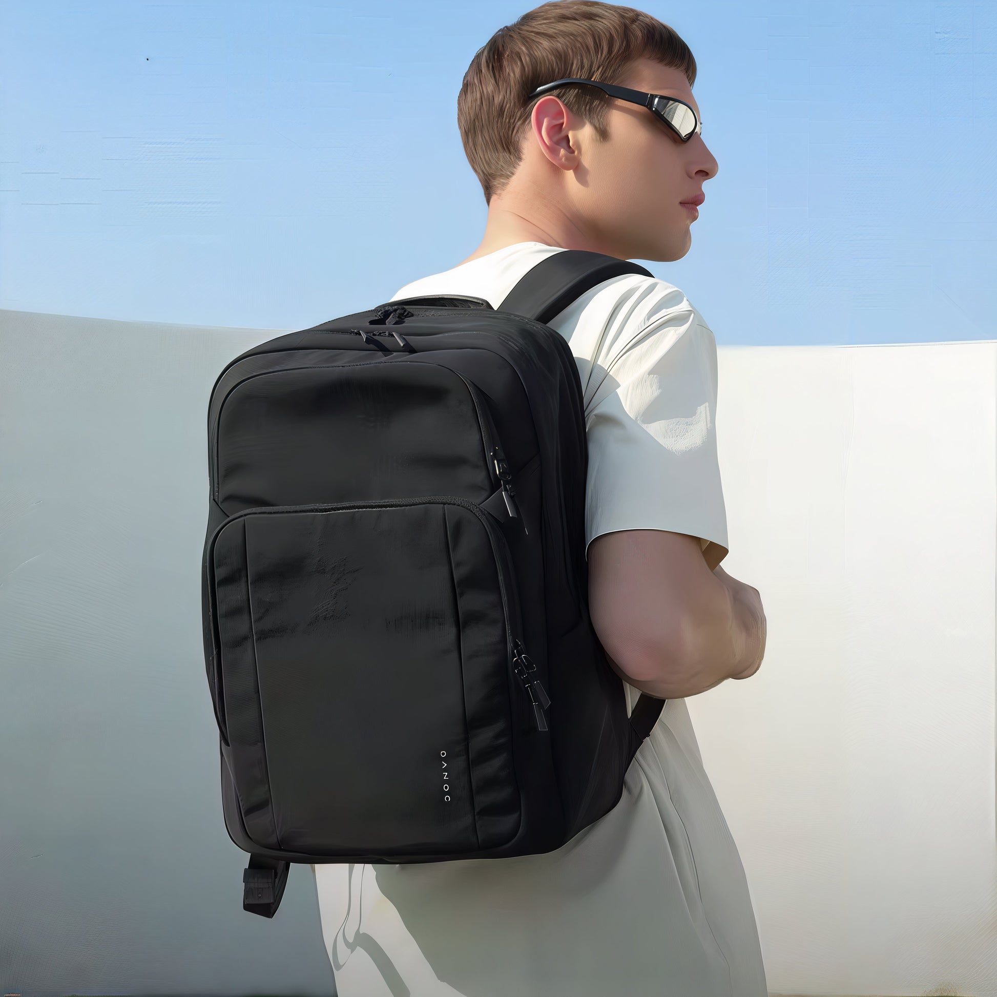 Sac à dos homme Dominus noir avec compartiments multiples et sangles ajustables