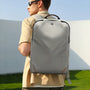 Sac à dos homme Nexar gris avec accents orange et détails de zip