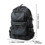 Sac à dos homme tendance noir à multiples poches avec bretelles réglables
