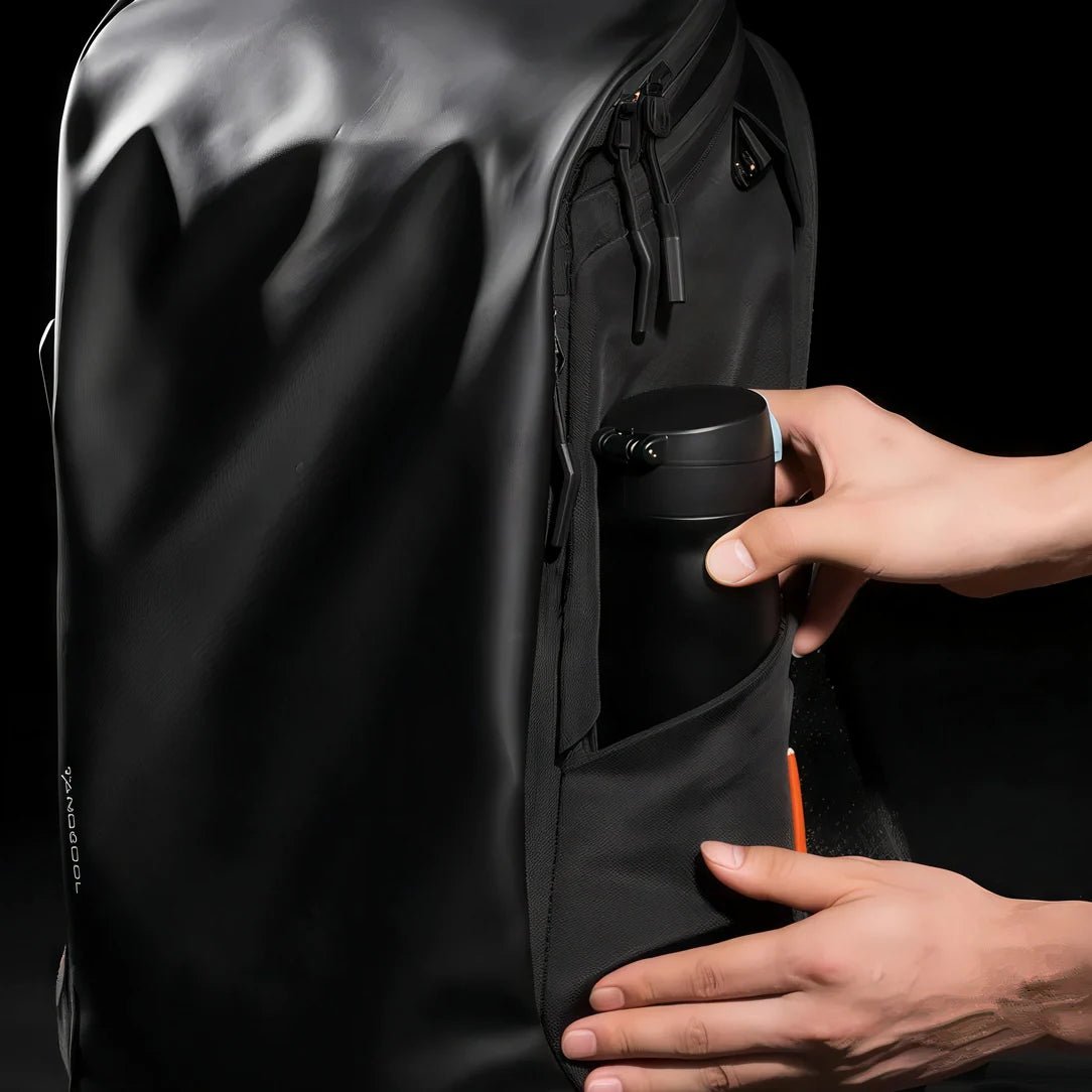 Sac à dos imperméable ordinateur 16-17 pouces avec poche latérale accessible