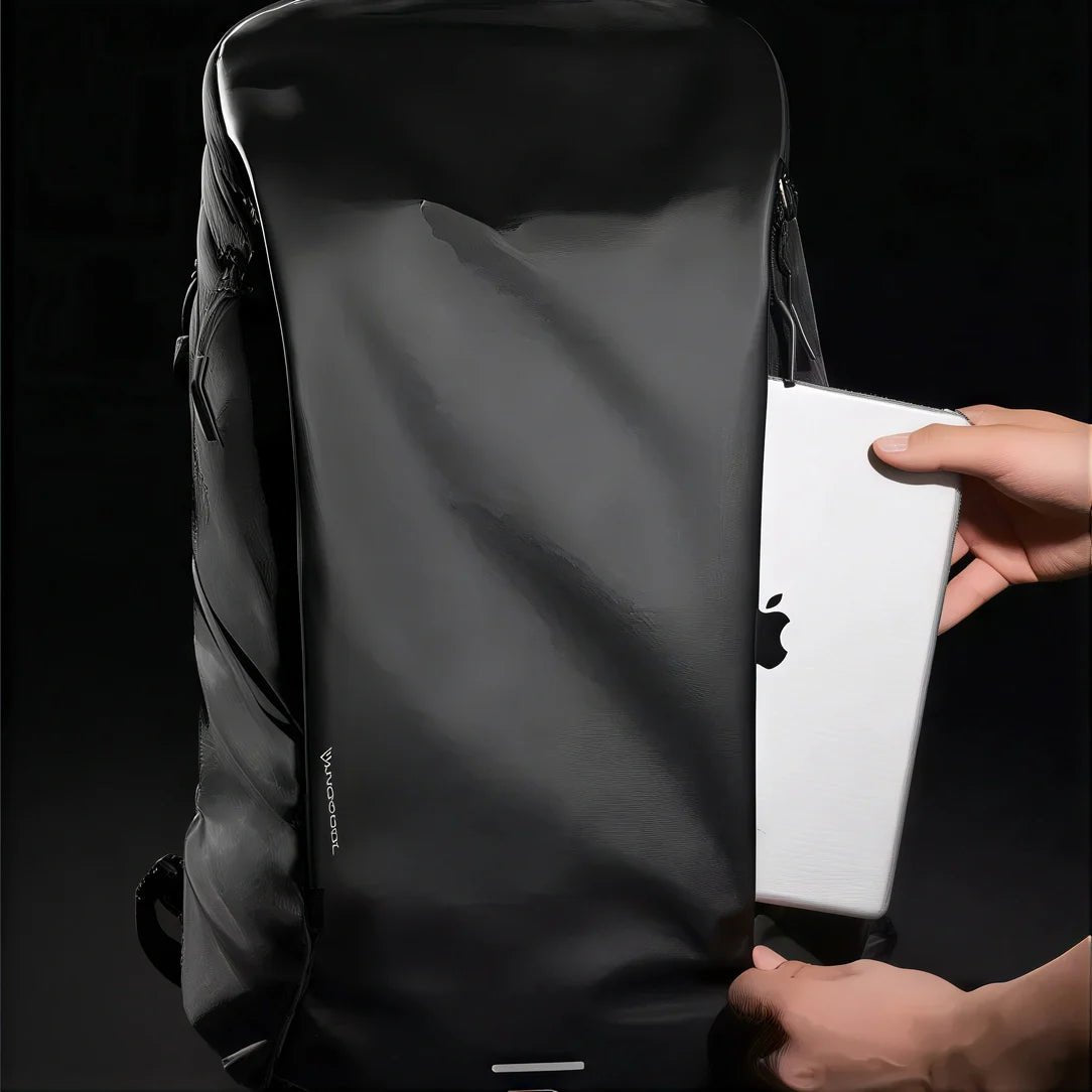 Sac à dos imperméable ordinateur 16-17 pouces avec poche latérale pour tablette