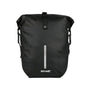 Sac à dos imperméable vélo noir avec fermeture roll-top et bande argentée waterproof