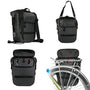 Sac à dos imperméable vélo noir avec sangles réglables et compartiments multiples